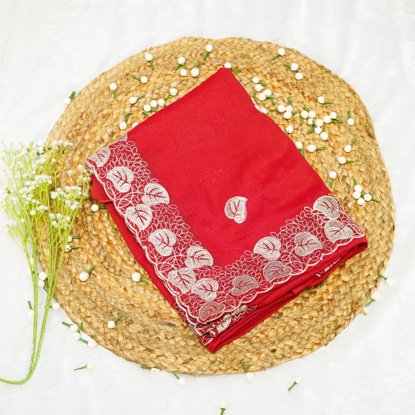 Red Georgette Saree