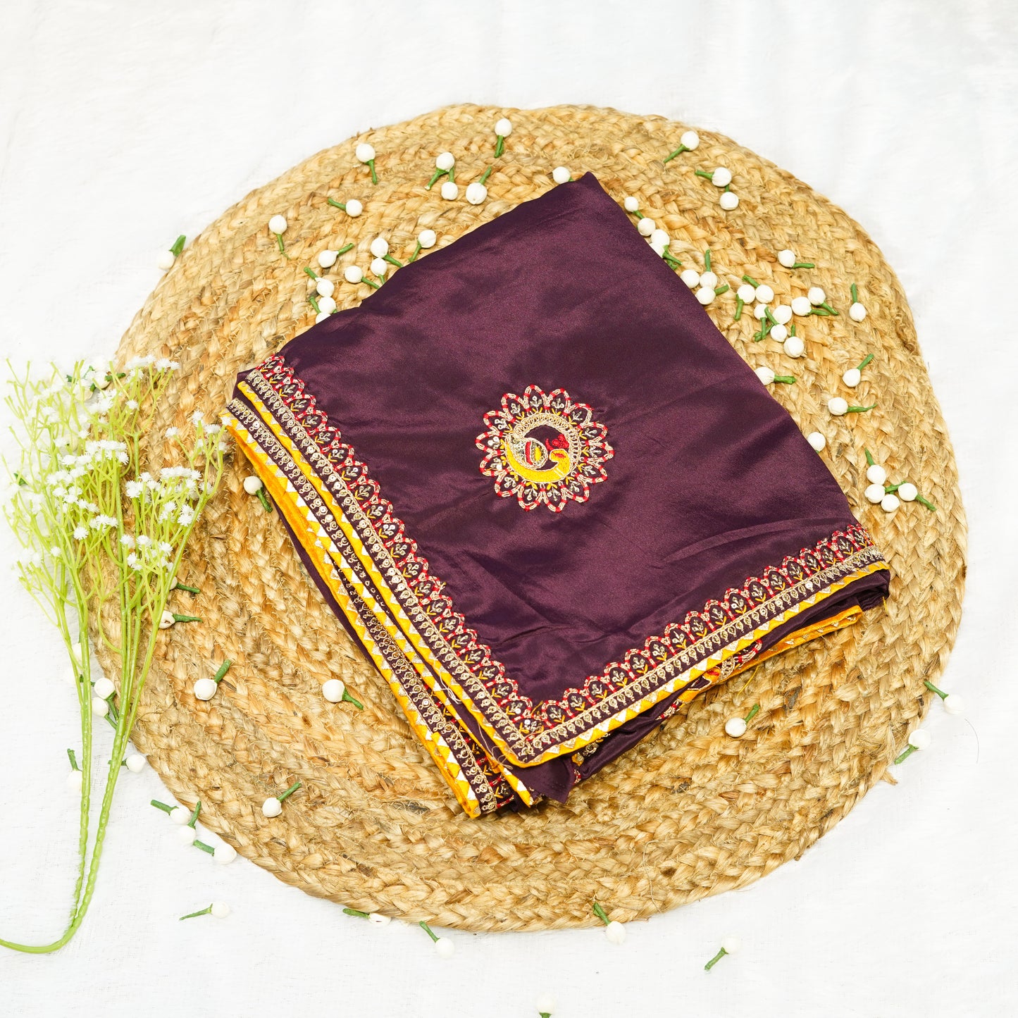Dark Purple Designer Saree