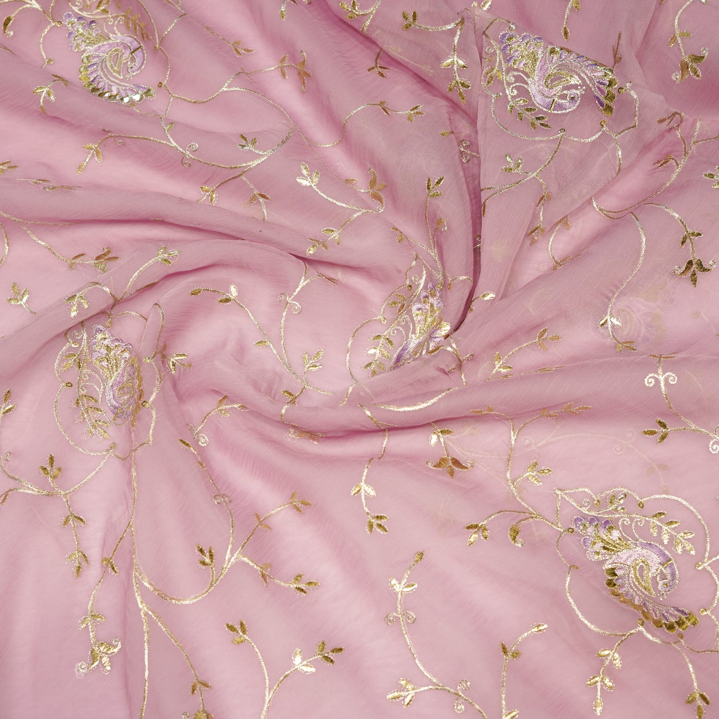 Light Pink Chiffon Saree