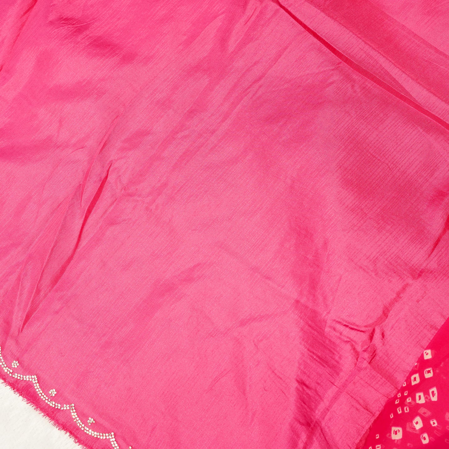 Pink Georgette Bandhani Saree