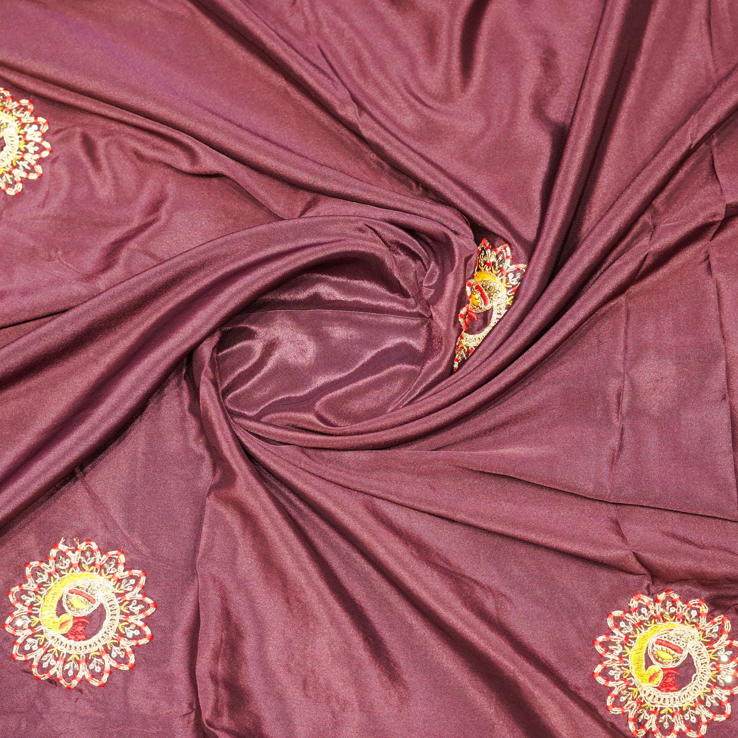 Dark Purple Designer Saree