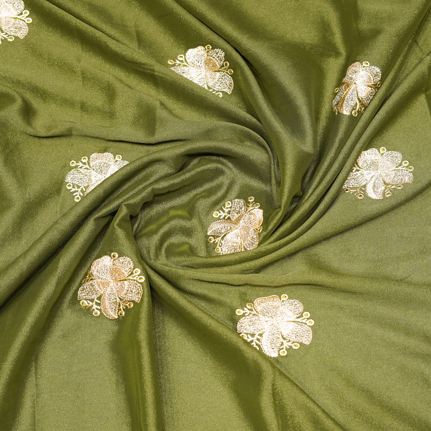 Olive Dark Green Designer Saree