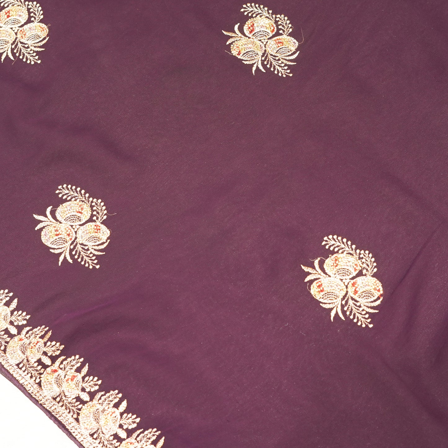 Dark Purple Designer Saree