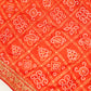 Red Bandhani Ghatchola Saree