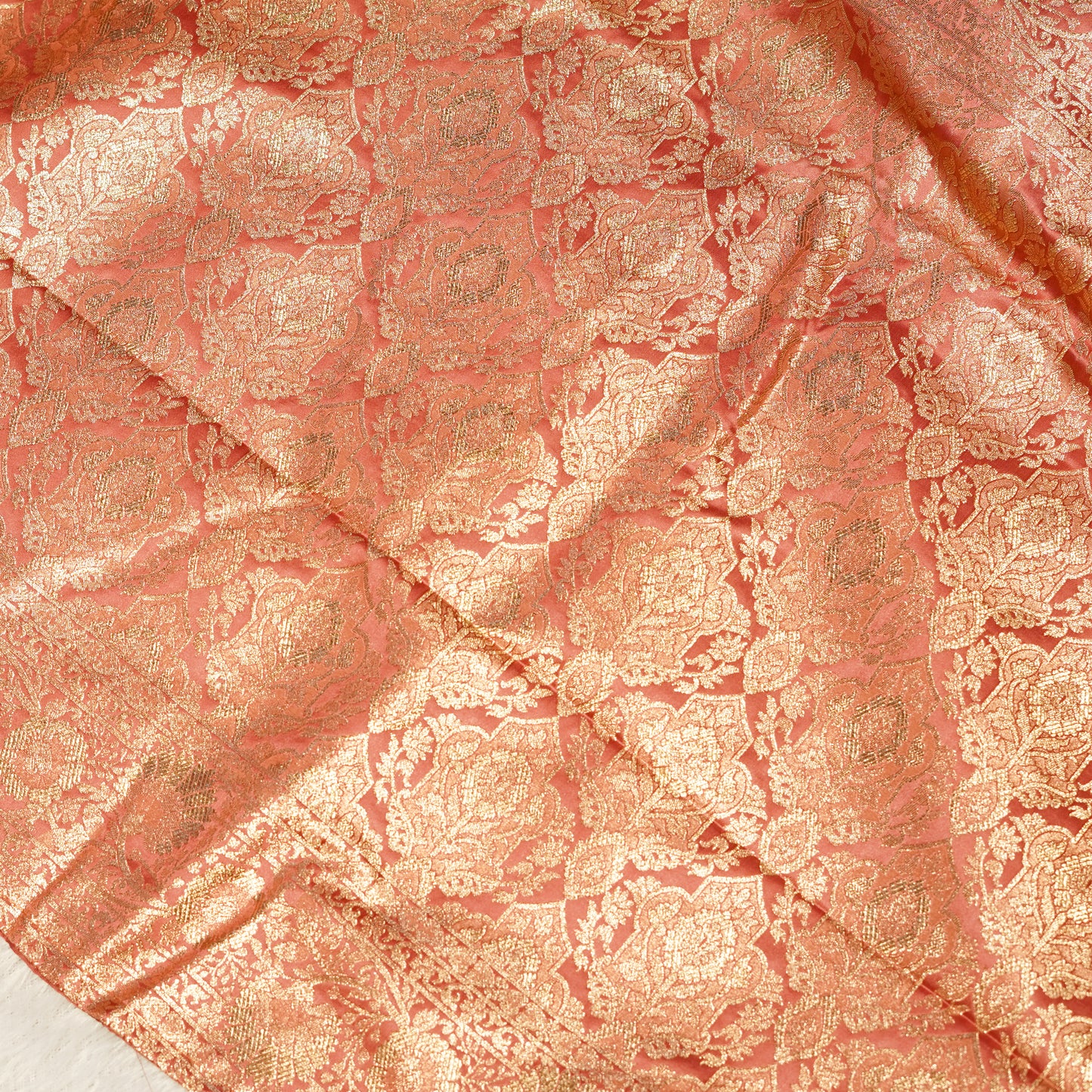 Onion Pink Banarasi Silk Saree