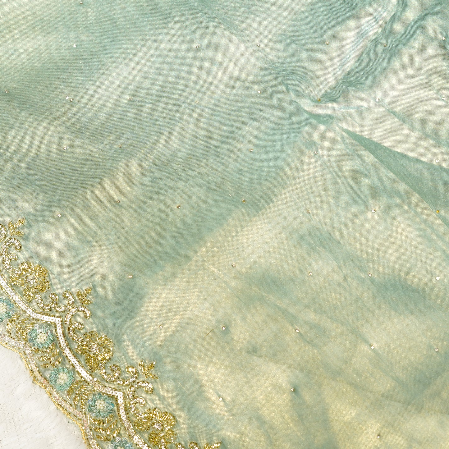 Powder Blue Designer Saree