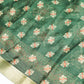 Green Georgette Bandhani Print Saree