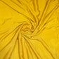 Yellow crepe saree with olive embroidery work and stitched blouse