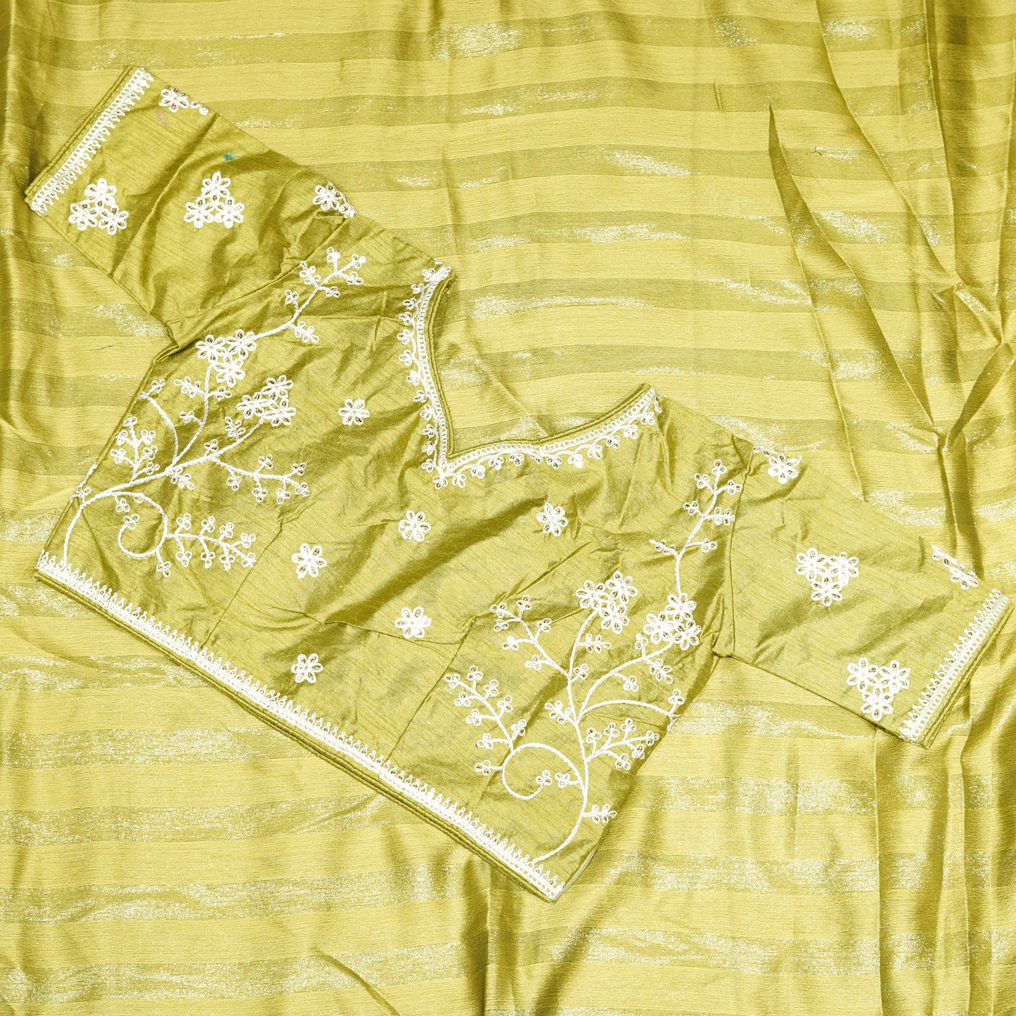 Mint Green Designer Saree