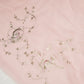 Pink chiffon Saree with silver embroidery work