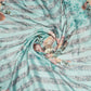 Blue crepe floral saree
