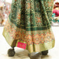 Green Georgette Bandhani Print Saree