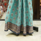 Sky blue cotton silk saree