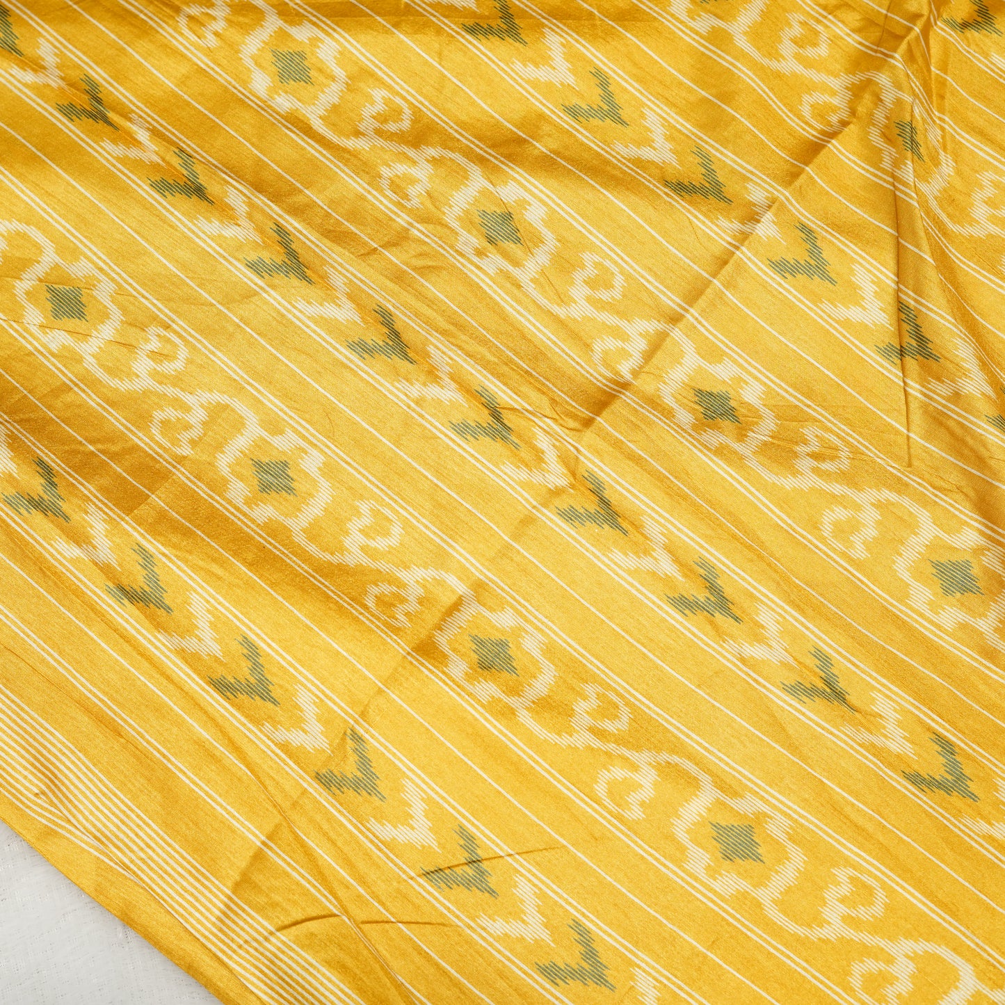 Yellow Semi Silk Bandhani Print Saree