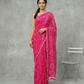 Pink Georgette Bandhani Saree