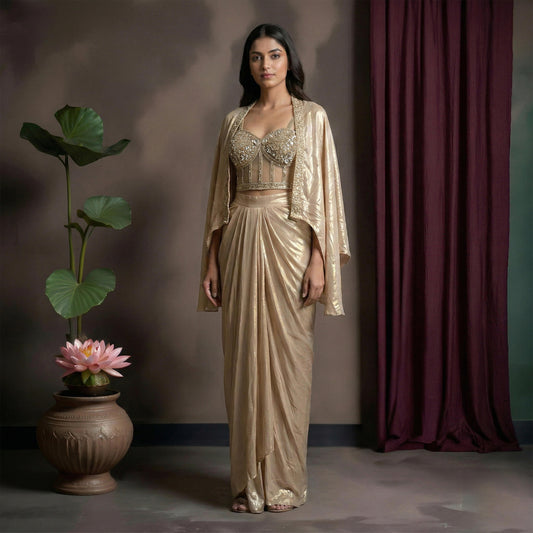 Champagne Gold Saree