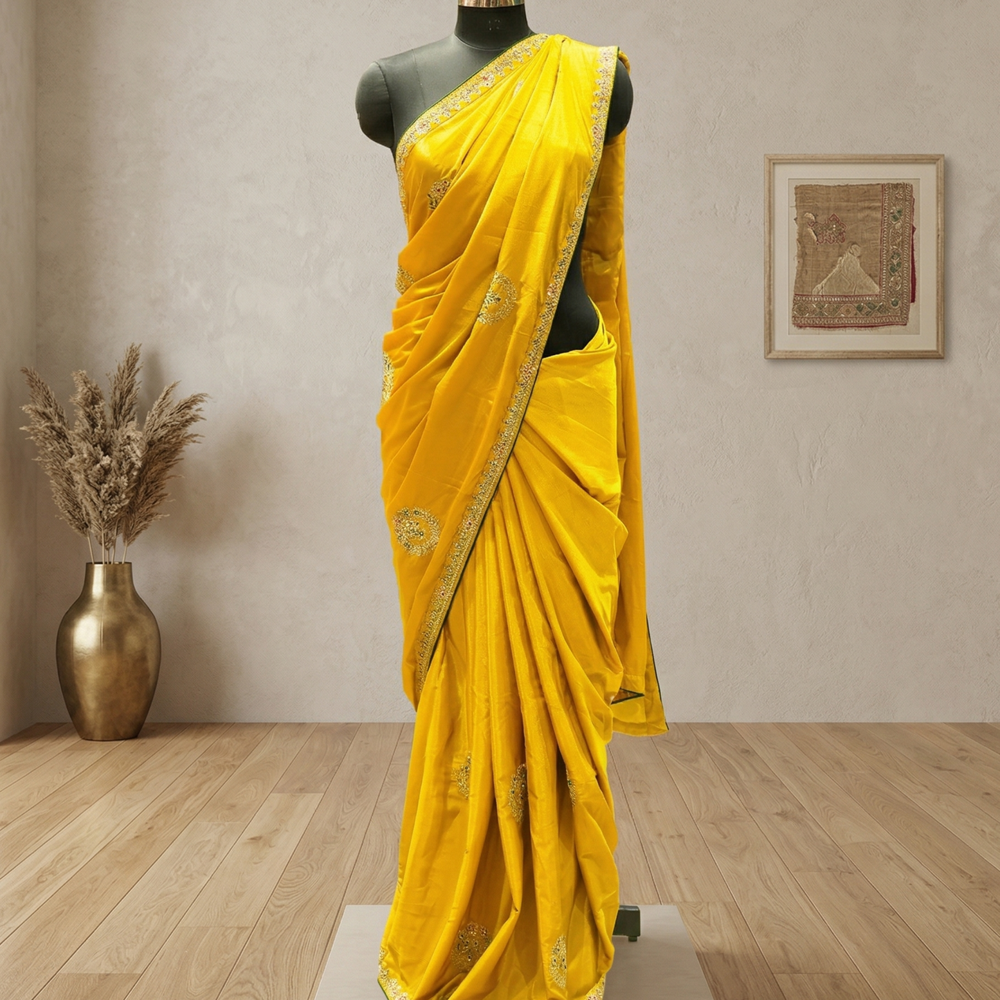 Mustard Yellow Saree