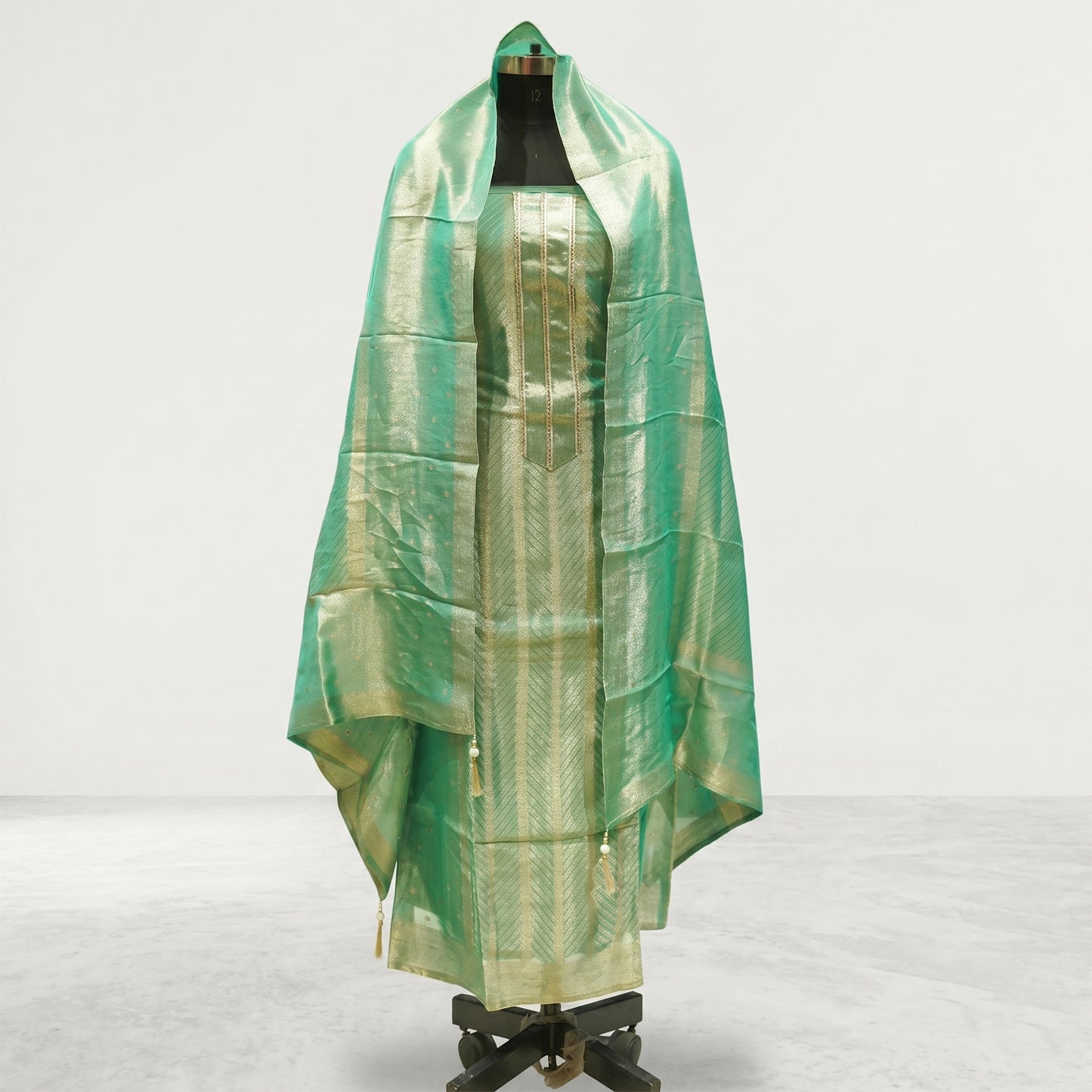 Banarasi Pure Tissue Silk 3-Piece Suit Fabric