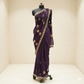 Dark Purple Designer Saree