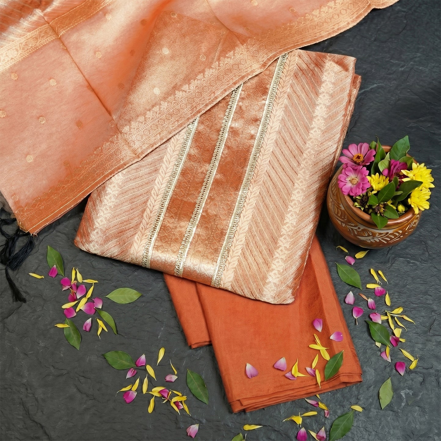 Banarasi Pure Tissue Silk 3-Piece Fabric
