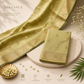 Light Green & Gold Banarasi Silk Fabric