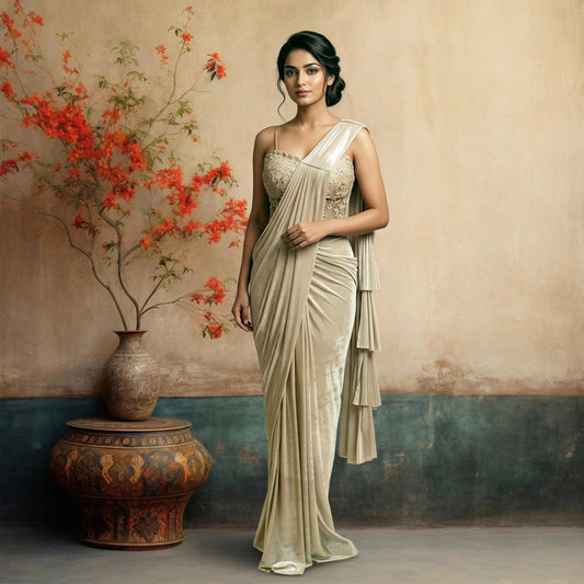 Champagne Gold Saree