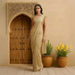 Golden Crushed Tissue Saree
