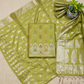 Green Banarasi Silk 3-Piece Suit Fabric