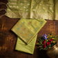 Green Banarasi Silk 3-Piece Suit Fabric