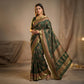 Green Georgette Bandhani Print Saree