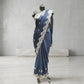 Dark Blue Crepe Saree