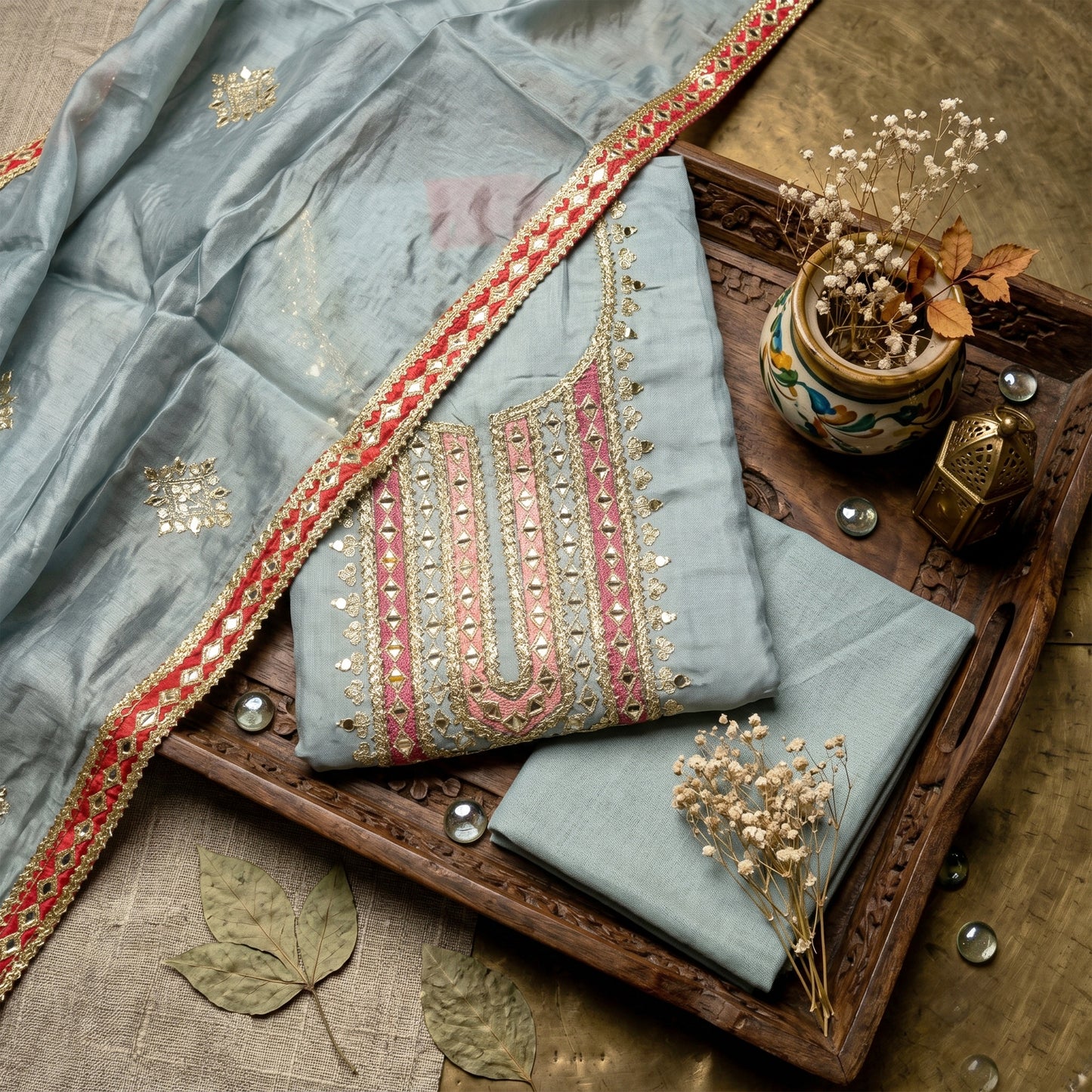 Powder Blue 3-Piece Suit Fabric