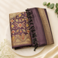 Dark Purple Banarasi Cotton Silk Fabric