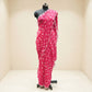Pink georgette Bandhani Saree