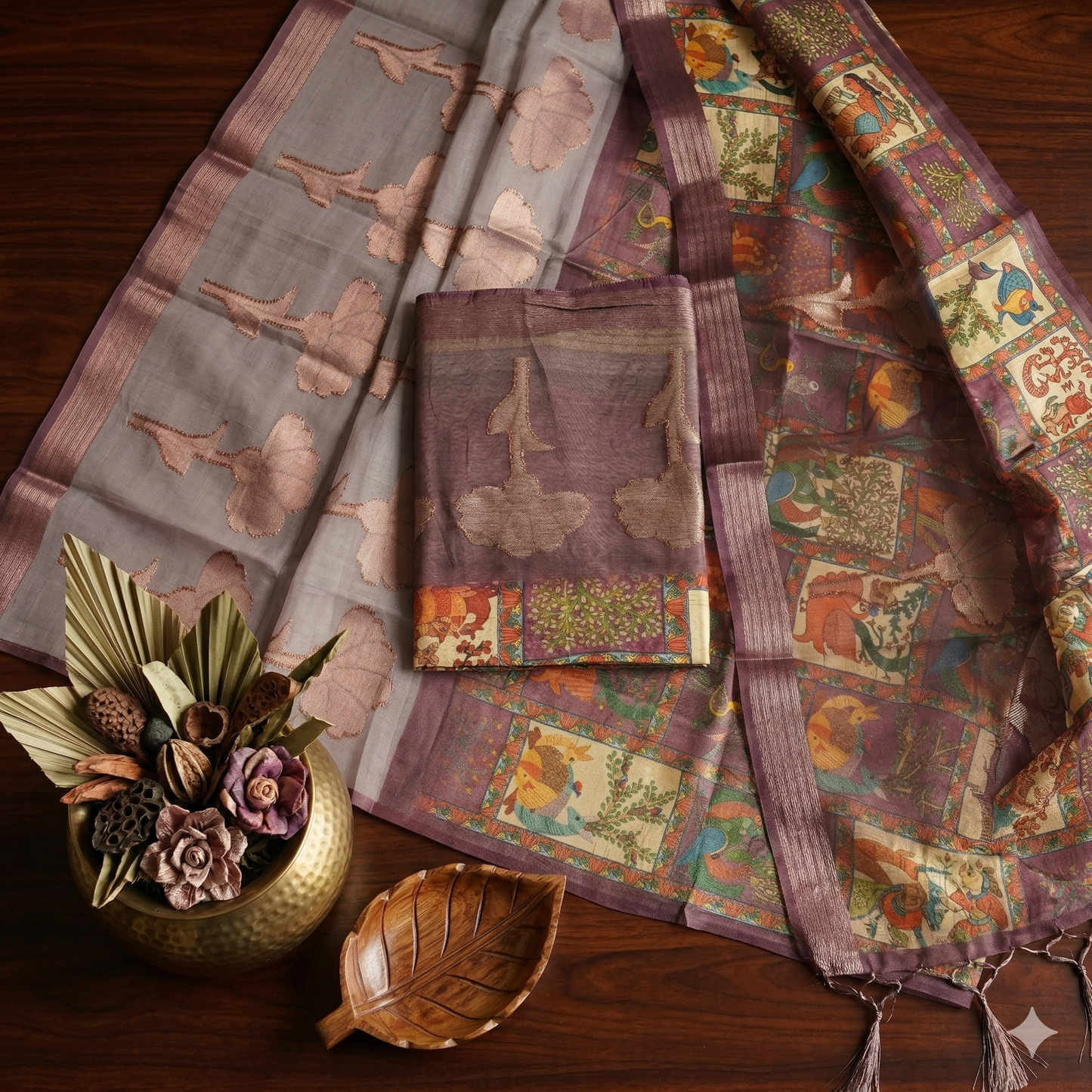 Purple 3-Piece Fabric