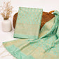 Mint Blue Banarasi Silk Fabric