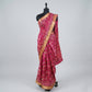 Chiffon crepe saree in Maroon Ghatchola design