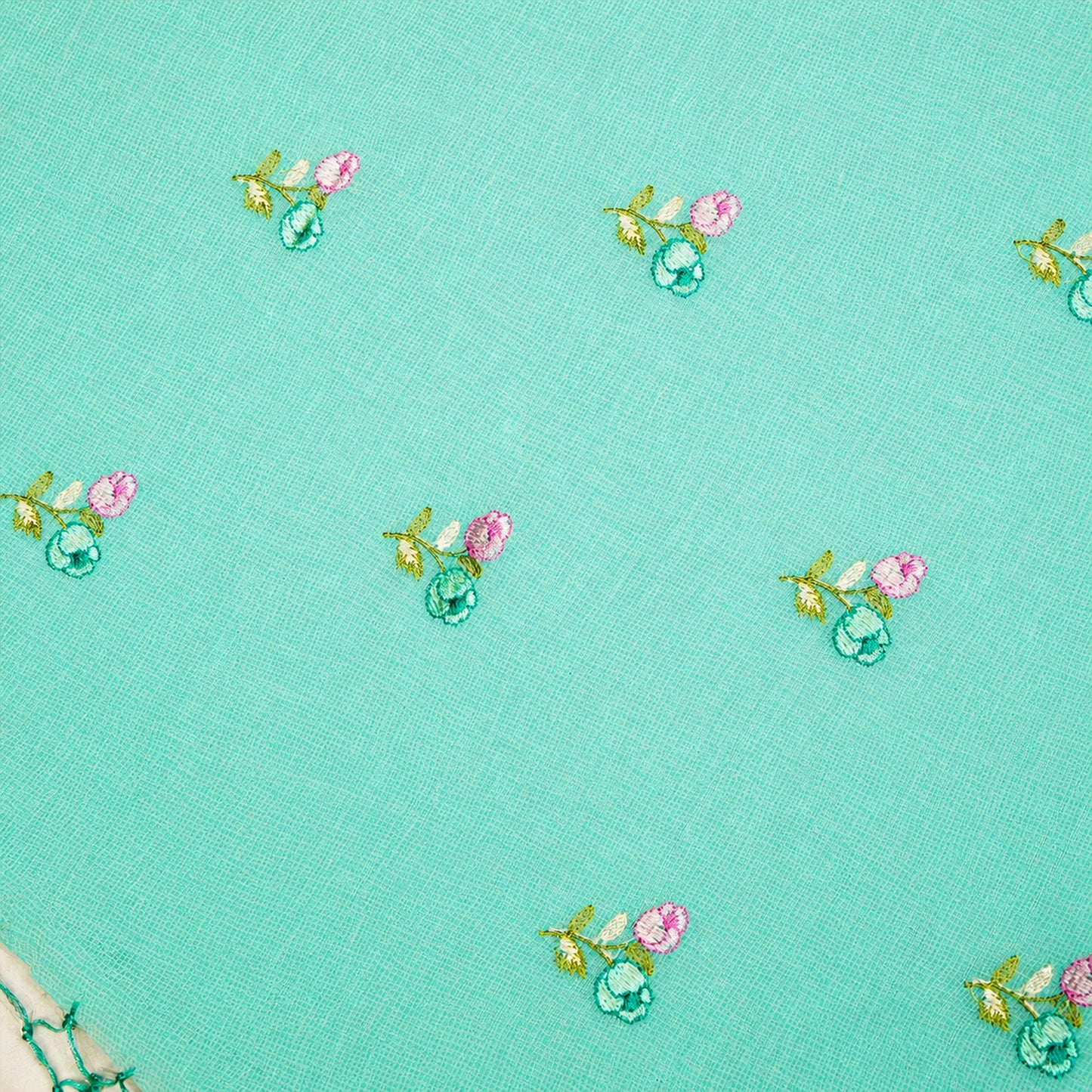 Sky Blue Soft Cotton Linen Saree