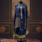 Navy Blue Pure Crepe Silk 3-Piece Suit Fabric