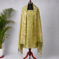 Light Green & Gold Banarasi Silk Fabric