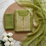 Olive Green 3-Piece Suit Fabric