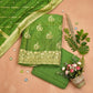 Green Matka Silk 3-Piece Suit Fabric