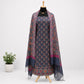 Navy Blue Banarasi Cotton Silk Fabric