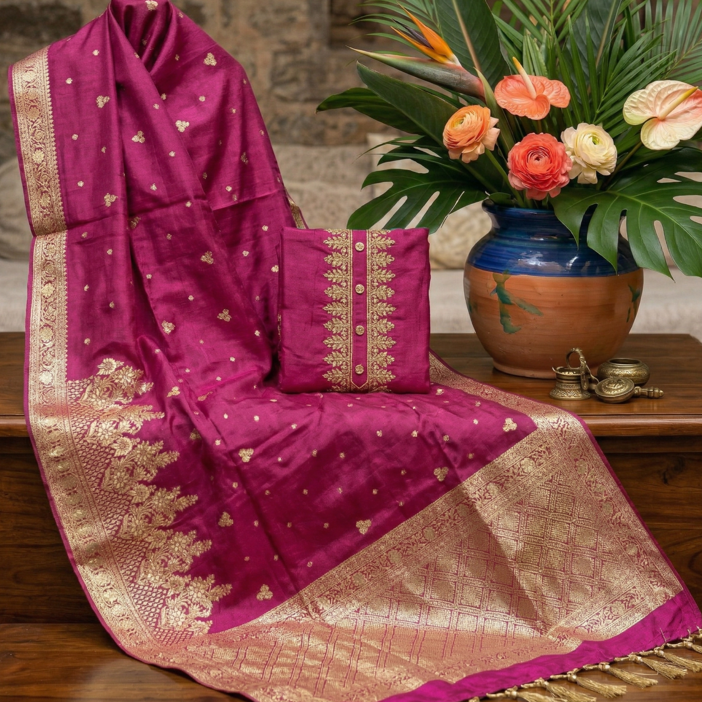 Purple 3-Piece Suit Fabric
