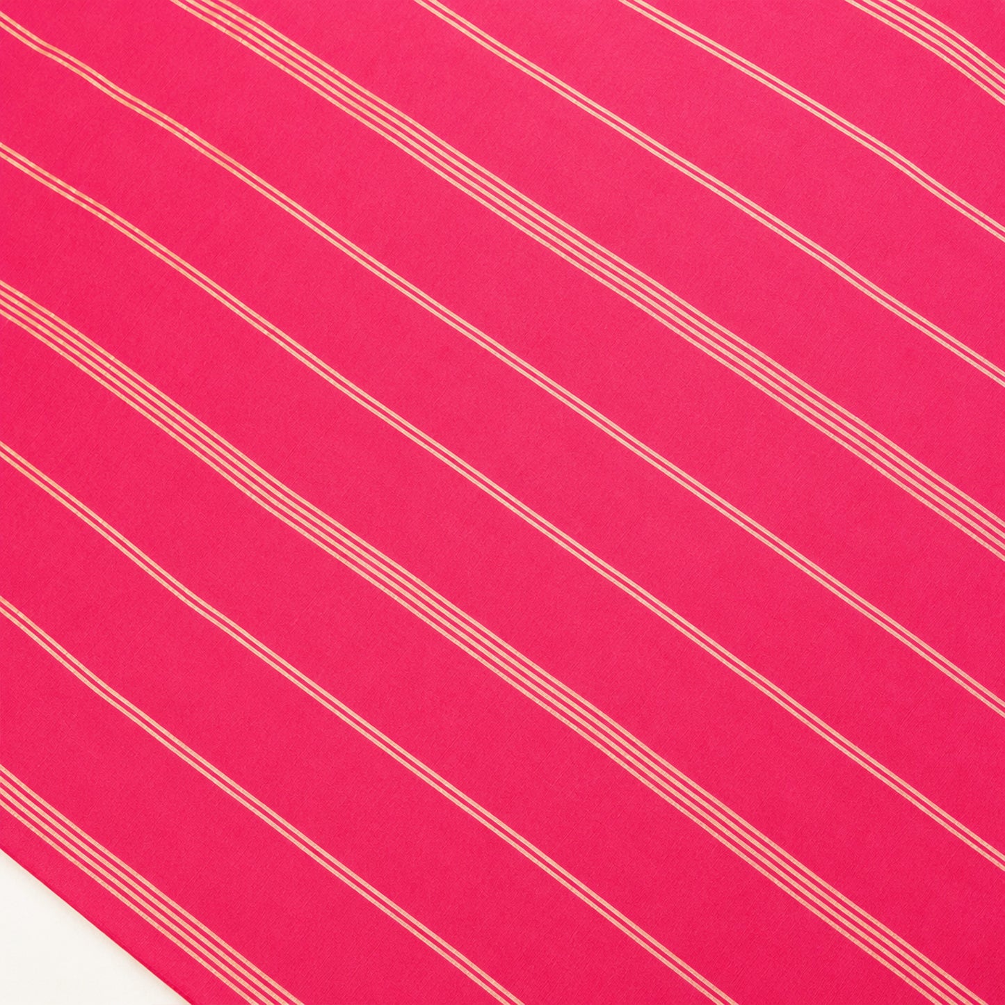Pink  cotton linen saree with gold zari border