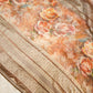 Brown multicolour floral work chiffon saree