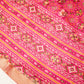 Chiffon crepe saree in Maroon Ghatchola design