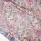 Lilac Blue floral design saree with gold silver zari border