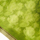 Green crepe saree with floral Print and swaroski border