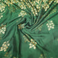 Green Floral Zari Work Chiffon Crepe Saree